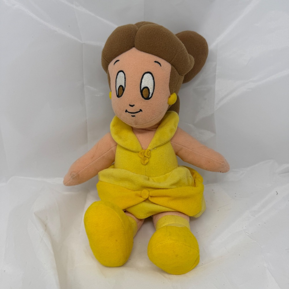 Disney Store Belle Character Kid Plush Beauty and the Beast Yellow Dress Doll